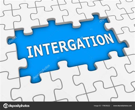 Integration Puzzle White Word Rendered Illustration — Stock Photo © 3D ...