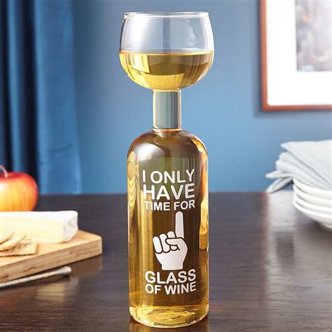 You'll never be bored again. Only One Funny Wine Bottle Wine Glass