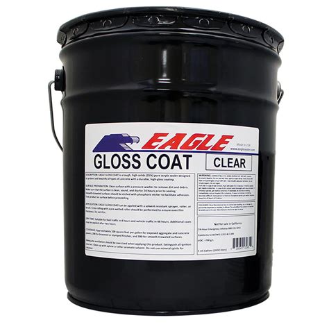 5 Gal. Gloss Coat Clear Wet Look Solvent-Based Acrylic Concrete Sealer