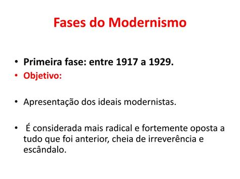 Ppt Como Surgiu O Modernismo Powerpoint Presentation Free Download