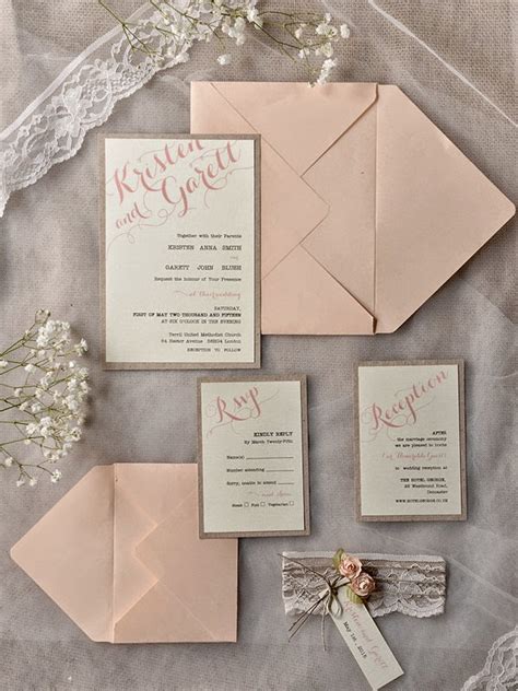 top 24 rustic chic wedding invitation ideas