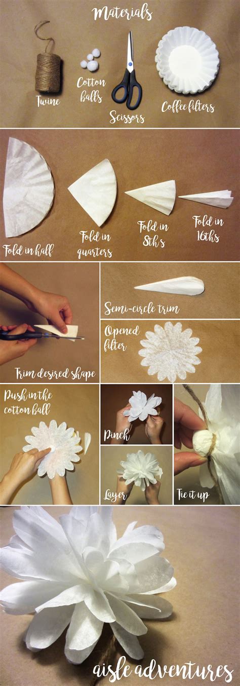 How To Make Coffee Filter Flowers Recipes Cater