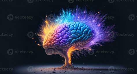 Human Brain In Concept Art Bursting With Information And Inspiration