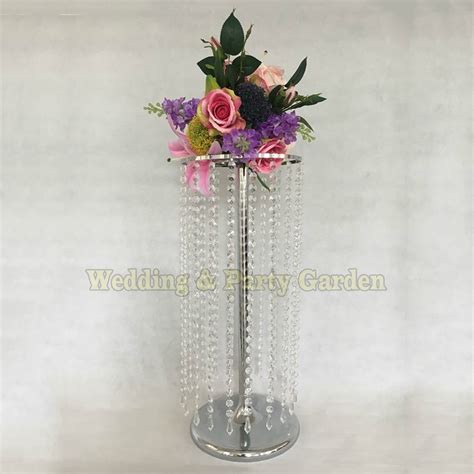 60cm Tall Crystal Wedding Centerpiece Silver Table Centerpiece Road