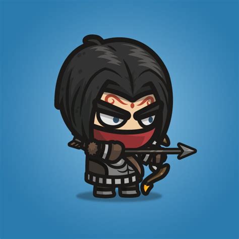 A Cartoon Character With An Angry Look On His Face Holding A Bow And Arrow