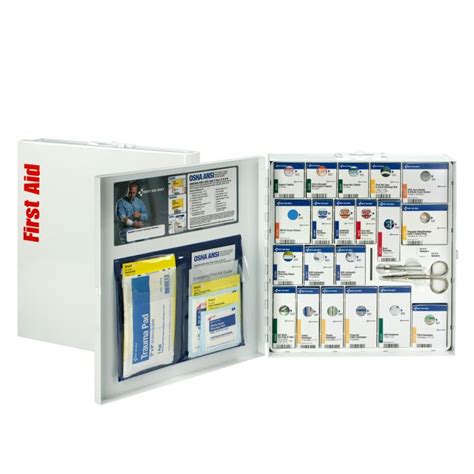 50 Person Large Metal Smartcompliance First Aid Cabinet With Medication