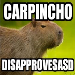 With tenor, maker of gif keyboard, add popular carpincho animated gifs to your conversations. Meme Personalizado - CARPINCHO DISAPPROVESasd - 31612596