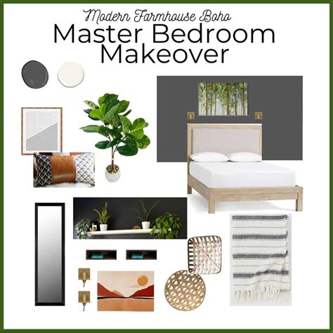Modern Farmhouse Boho Master Bedroom Makeover Plans Harbour Breeze Home