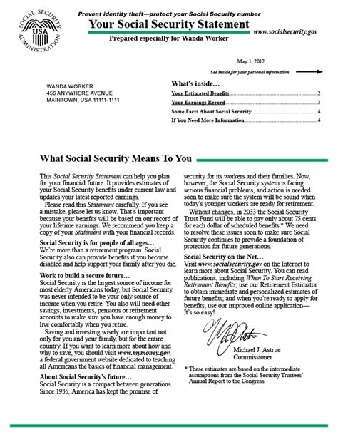 Social Security Administration Benefit Verification Letter Sample
