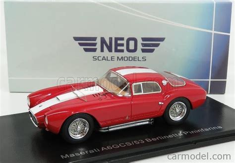 Neo Scale Models Neo45664 Scale 1 43 Maserati A6gcs 53 Berlinetta Pininfarina 1953 Red White