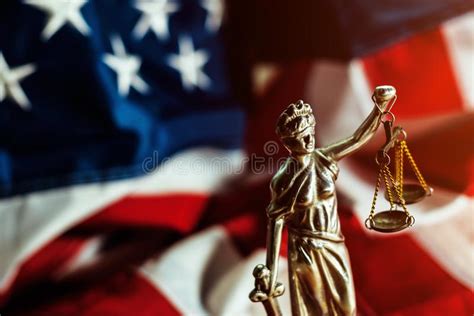 Law And Justice In United States Of America Stock Image Image Of Democracy Flag 158654603