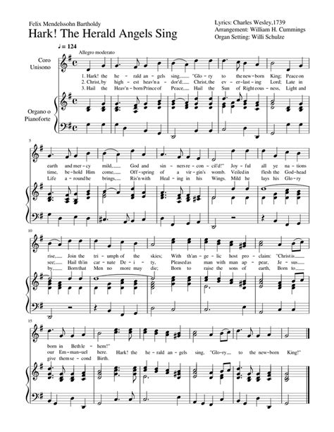 Hark The Herald Angels Sing For Piano And Vocals Sheet Music For Piano Vocals Choral