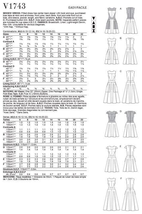 Vogue Patterns 1743 Misses Dress
