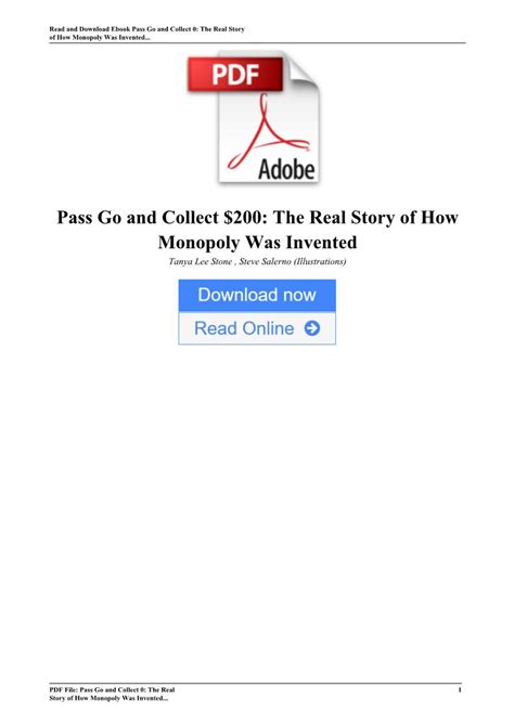 Pass Go And Collect The Real Story Of How Monopoly Was Invented Tanya Lee Stone Steve