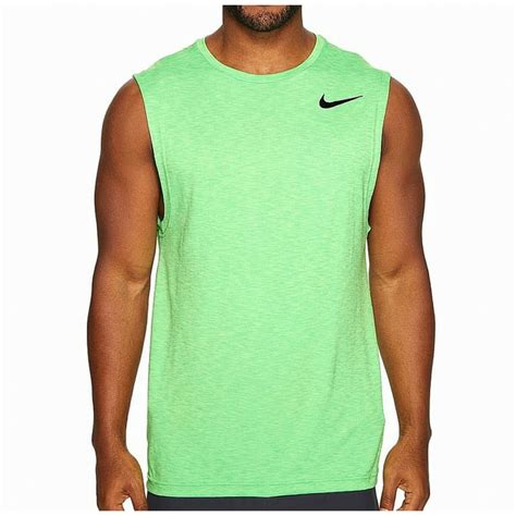 Nike Nike New Ghost Green Mens Size 2xl Dri Fit Breathe Training Tank Top