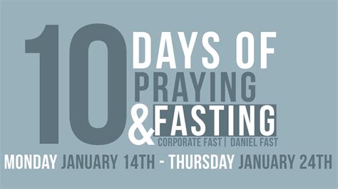 10 days of praying and fasting limitless church