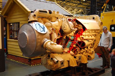 A Napier Deltic A Two Stroke Opposed Piston Diesel Engine In Build
