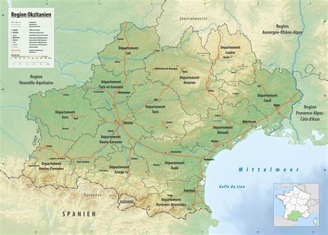 The region occitanie as it is today covers a territory similar to that ruled by the counts of toulouse in the 12th and 13th centuries. Carte de l'Occitanie - Occitanie carte des villes ...