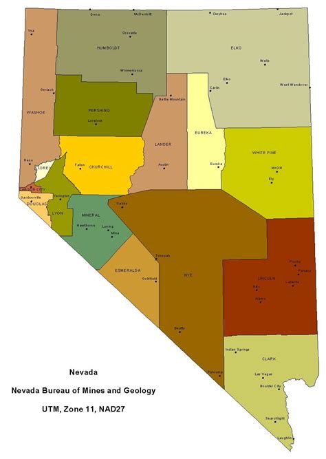Printable Nevada County Map Printable Word Searches