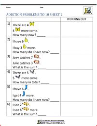 You can select any sum word problem printable worksheet provided below and begin solving numericals. 1st Grade Addition Word Problems