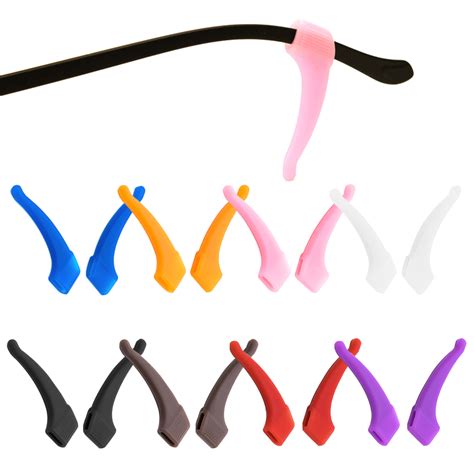 Kalevel 8 Pairs Silicone Eyeglasses Temple Tips Sleeve Retainer Anti Slip Glasses Ear Hook Grip
