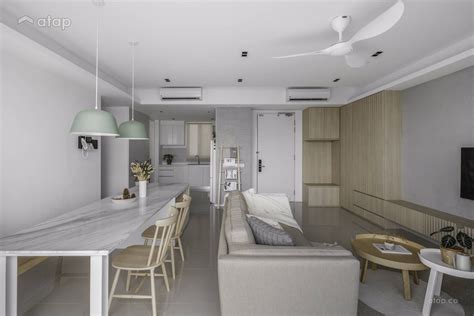 Contemporary Minimalistic Dining Room Kitchen Condominium Design Ideas