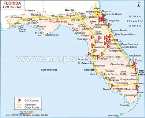 Florida Golf Courses Map Golf Courses In Florida