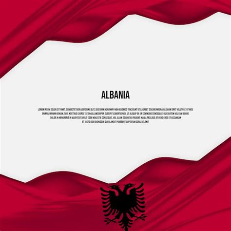 Premium Vector Albania Flag Design Waving Albanian Flag Made Of