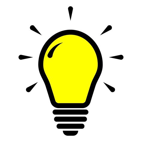 Yellow Bulb Light Vector Icon 3015041 Vector Art At Vecteezy