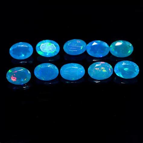 Ethiopian Blue Opal Cut Calibrated Size Natural Paraiba Opal Etsy