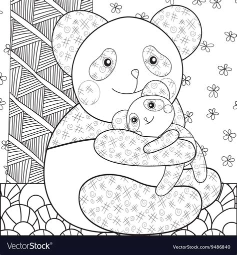Cute Baby Panda Coloring Pages For Kids