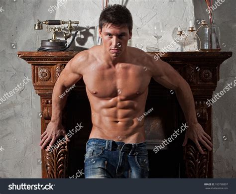Muscular Relief Sexy Naked Man Posing Stockfoto Shutterstock
