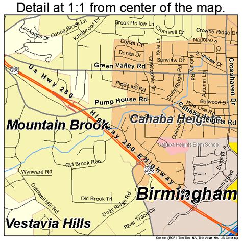 Vestavia Hills Alabama Street Map 0178552