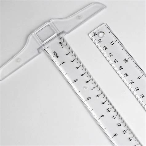 12 Inch 30 Cm Junior T Square Plastic Transparent T Ruler For Drafting