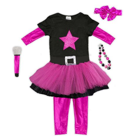 Pink Black Rock Star Tutu Legging Costume Upon A Bowtique