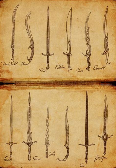Sine Metu Elf Sword Sword Drawing Weapon Concept Art