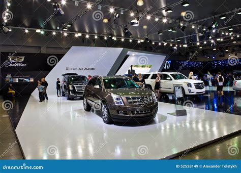 Cadillac Escalade Stand At Moscow Motor Show Editorial Stock Image