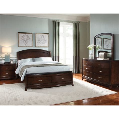 King sleigh bed, dresser with mirror and two nightstands. Brown 6 Piece King Bedroom Set - Avalon | RC Willey ...