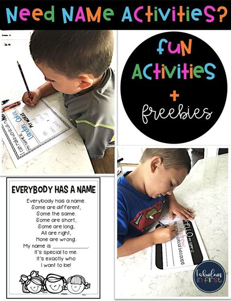 Whats Your Name Fabulous In First First Week Of School Ideas