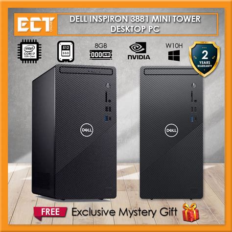 Dell Inspiron 3881 Mini Tower Desktop Pc I7 10700 480ghz512gb Ssd