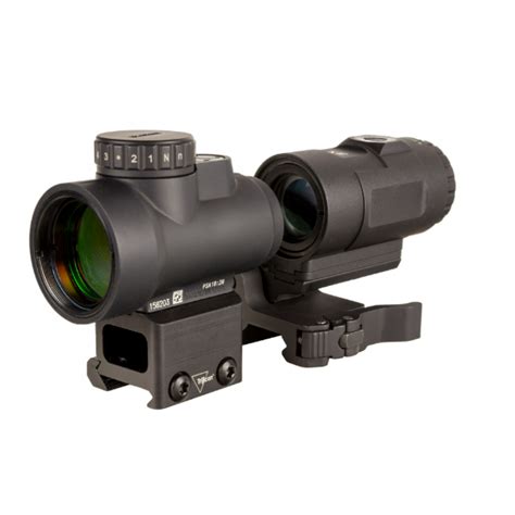 Trijicon Mro Hd 1x25 Red Dot With Full Co Witness Mount And 3x Magnifier