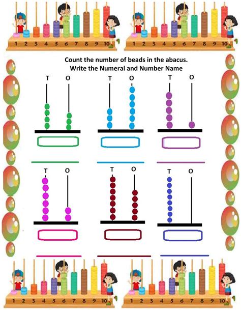 Abacus Numbers Worksheet