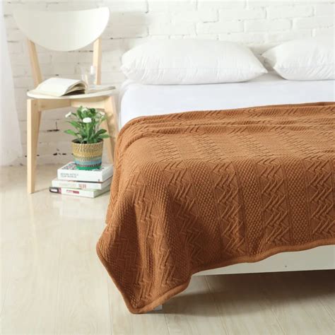 2018 New Double Layer Knitted Blanket Super Soft Throw Blanket On Sofa