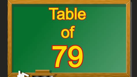 Table Of 79 Multiplication Table Seventy Nine 79 Ka Table 79 Ka