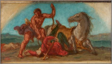 Heracles Vanquishing Queen Hippolyte Of The Amazons By Pierre Andrieu
