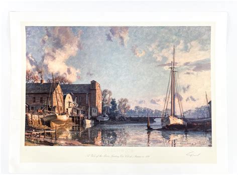 Sold Price John Stobart Signed Print Greenwich October 4 0122 11