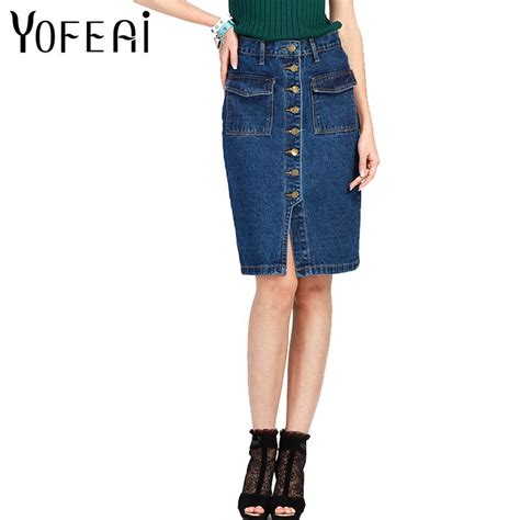 Yofeai 2020 Women Skirt Fashion Spring Summer Denim Skirt For Women