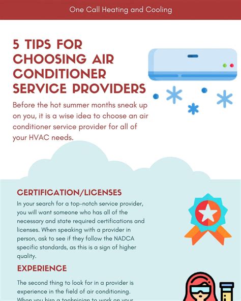 Tips For Choosing Air Conditioner Service Providers Infographic