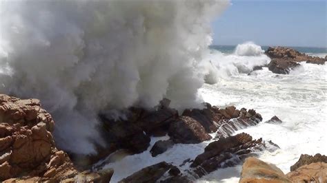 Big Ocean Waves Crashing Into Rocks And Exploding Hd