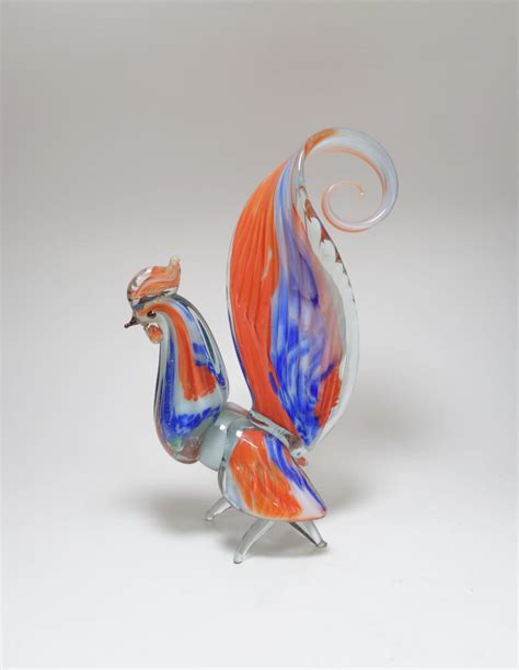 Vintage Murano Hand Blown Glass Rooster Murano Rooster